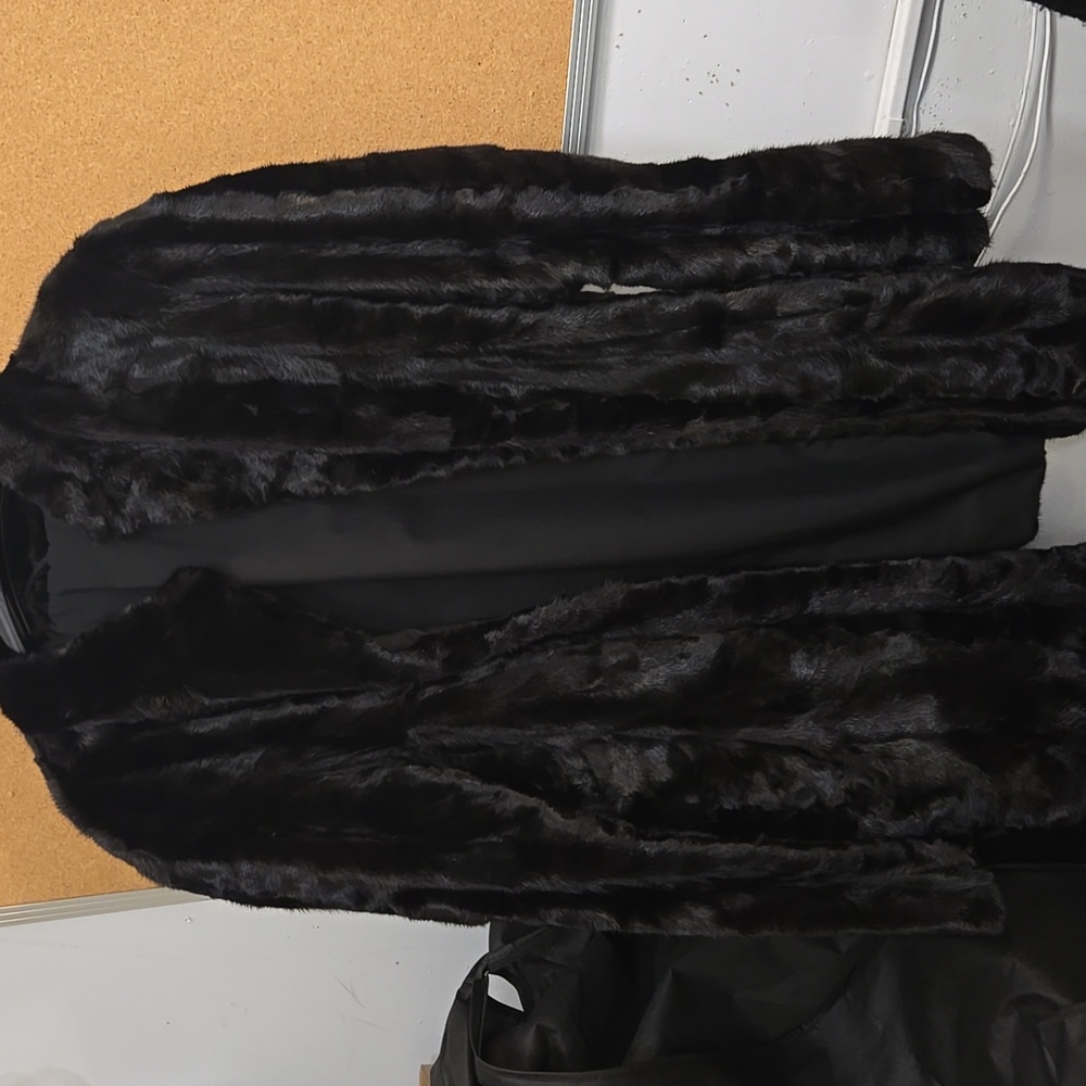 The Limited Black Faux Fur Coat - Picture 2 of 3